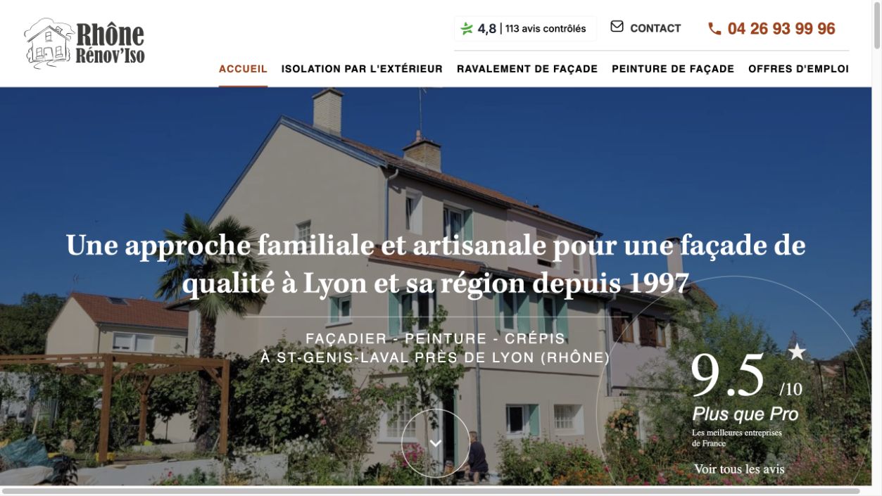Capture du site de Rhône Rénov’Iso