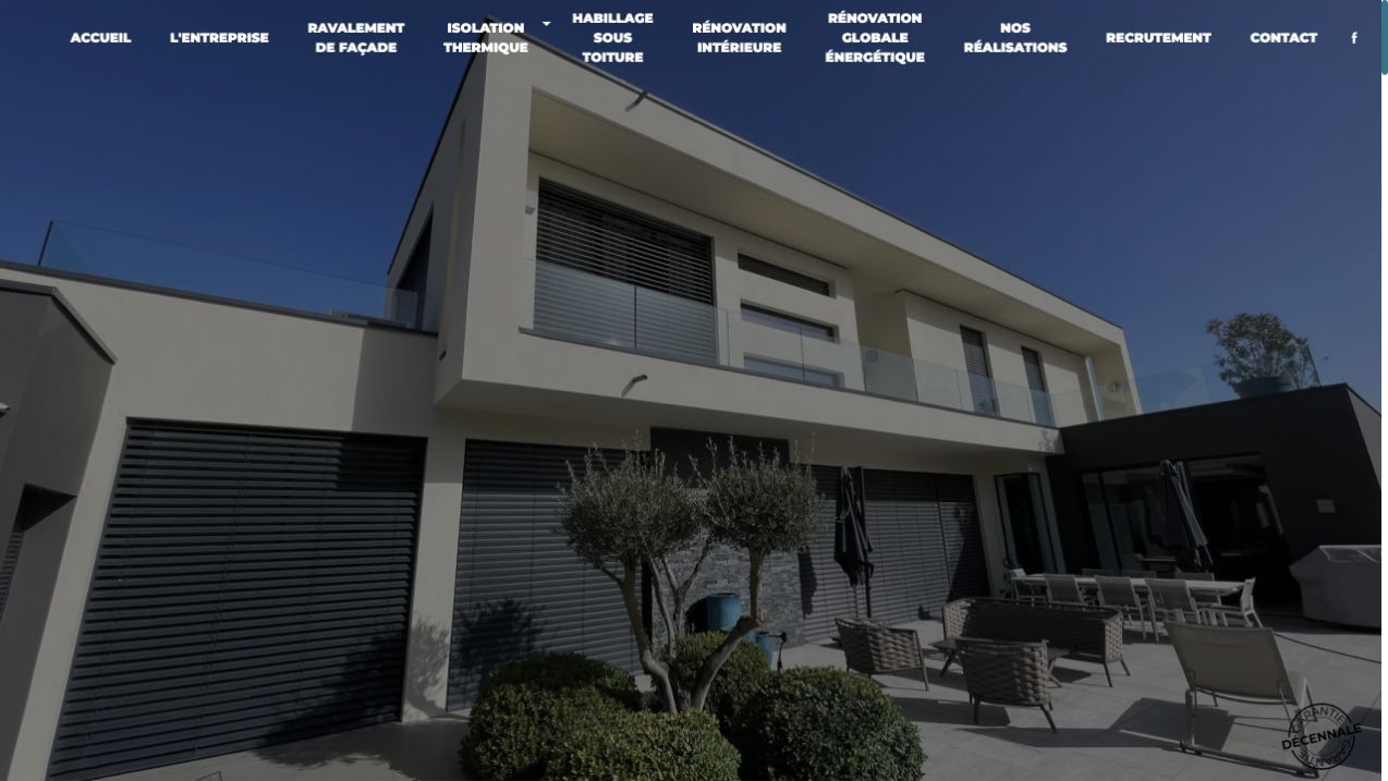 Capture du site de RFL — Ravalement Façades Lyonnaises