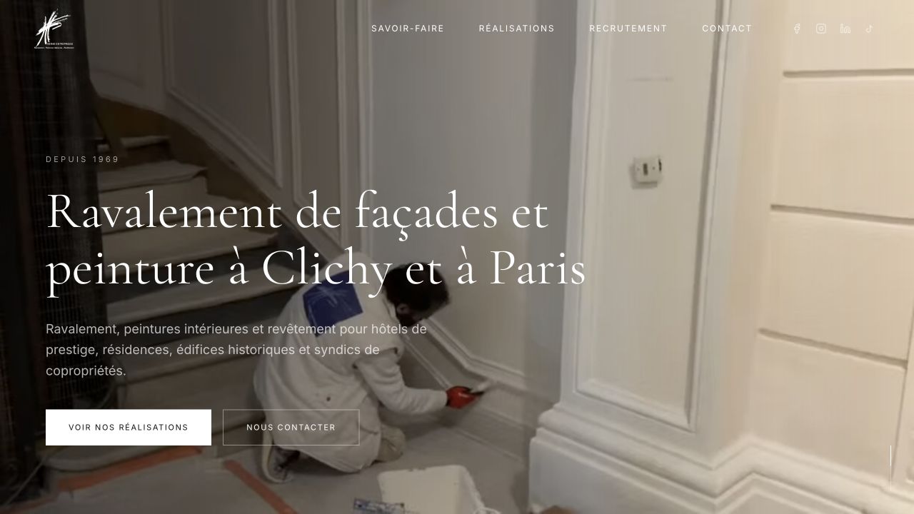 Capture du site de Hervé Entreprises