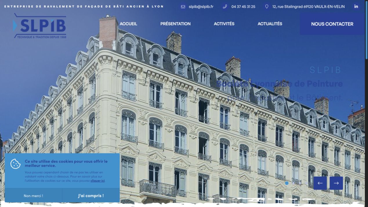 Capture du site de SLPIB